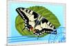 Postage Stamp With A Butterfly-GUARDING-OWO-Mounted Art Print