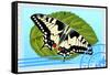 Postage Stamp With A Butterfly-GUARDING-OWO-Framed Stretched Canvas