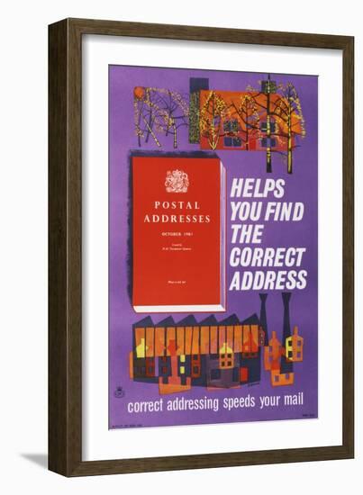 Postal Addresses Helps You Find the Correct Address-Peter Edwards-Framed Art Print