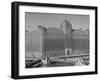 Postal Service Helicopter Nearing Merchandise Mart-null-Framed Photographic Print