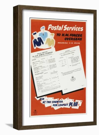 Postal Services to H.M. Forces Overseas-null-Framed Art Print