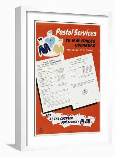 Postal Services to H.M. Forces Overseas-null-Framed Art Print