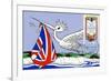 Postcard and Stamp from Lesotho Celebrating the Arrival of Prince William of Wales in 1982-null-Framed Giclee Print