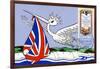 Postcard and Stamp from Lesotho Celebrating the Arrival of Prince William of Wales in 1982-null-Framed Giclee Print