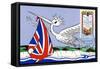 Postcard and Stamp from Lesotho Celebrating the Arrival of Prince William of Wales in 1982-null-Framed Stretched Canvas