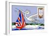 Postcard and Stamp from Lesotho Celebrating the Arrival of Prince William of Wales in 1982-null-Framed Giclee Print