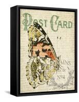 Postcard Butterfly 1-Kimberly Allen-Framed Stretched Canvas