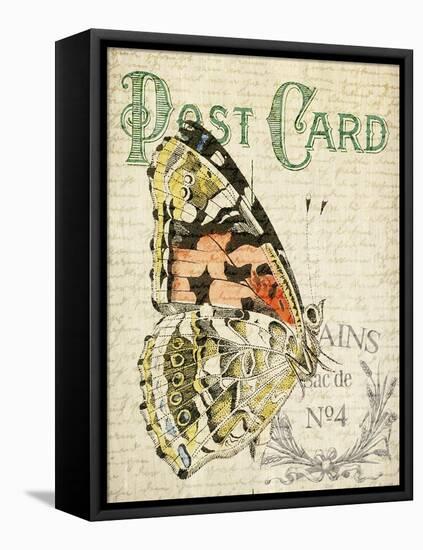 Postcard Butterfly 1-Kimberly Allen-Framed Stretched Canvas