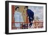 Postcard by Leopoldo Metlicovitz Created on Occasion of Premiere of Opera Madame Butterfly-Giacomo Puccini-Framed Giclee Print