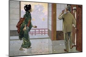 Postcard by Leopoldo Metlicovitz Created on Occasion of the Premiere of the Opera Madame Butterfly-Giacomo Puccini-Mounted Giclee Print