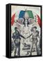 Postcard Celebrating the Alliance of France and Italy During the First World War, 1916-null-Framed Stretched Canvas