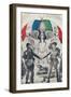 Postcard Celebrating the Alliance of France and Italy During the First World War, 1916-null-Framed Giclee Print