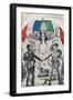 Postcard Celebrating the Alliance of France and Italy During the First World War, 1916-null-Framed Giclee Print