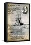 Postcard Commemorating Captain Scott's Ill-Fated Expedition to the South Pole, C1912-null-Framed Stretched Canvas