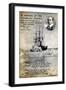 Postcard Commemorating Captain Scott's Ill-Fated Expedition to the South Pole, C1912-null-Framed Giclee Print