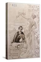 Postcard Created on Occasion of Premiere of Opera Tosca-Giacomo Puccini-Stretched Canvas