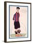 Postcard Depicting a Caricature of the Spanish Footballer Vicente Piera of Barcelona-Spanish School-Framed Giclee Print