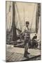 Postcard Depicting a Fisherman in Ostend-null-Mounted Photographic Print