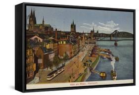 Postcard Depicting a General View of Cologne-null-Framed Stretched Canvas