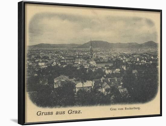 Postcard Depicting a General View of Graz-null-Framed Photographic Print