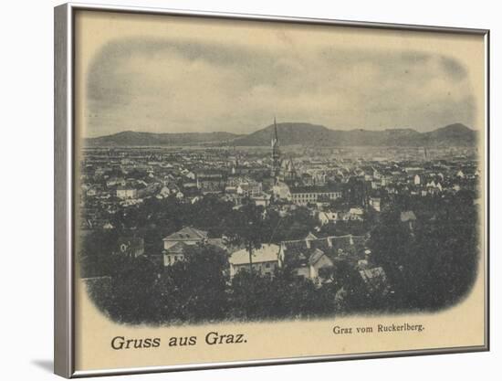 Postcard Depicting a General View of Graz-null-Framed Photographic Print
