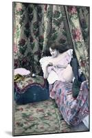 Postcard Depicting a Girl in a Brothel, Before 1914-null-Mounted Giclee Print