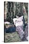 Postcard Depicting a Girl in a Brothel, Before 1914-null-Stretched Canvas