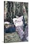 Postcard Depicting a Girl in a Brothel, Before 1914-null-Stretched Canvas
