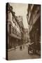 Postcard Depicting a Narrow Street Behind the Lamb-null-Stretched Canvas