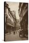 Postcard Depicting a Narrow Street Behind the Lamb-null-Stretched Canvas