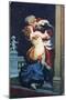 Postcard Depicting an Eighteenth Century Couple Kissing-null-Mounted Giclee Print