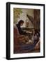 Postcard Depicting George Sand Listening to Frederic Chopin Play the Piano, 1917-Adolf Karpellus-Framed Giclee Print