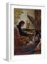 Postcard Depicting George Sand Listening to Frederic Chopin Play the Piano, 1917-Adolf Karpellus-Framed Giclee Print