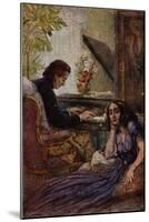 Postcard Depicting George Sand Listening to Frederic Chopin Play the Piano, 1917-Adolf Karpellus-Mounted Giclee Print