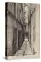 Postcard Depicting Old Paris-null-Stretched Canvas