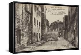 Postcard Depicting Old Paris-null-Framed Stretched Canvas
