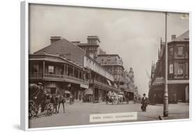 Postcard Depicting Rissik Street in Johannesburg-null-Framed Photographic Print