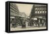 Postcard Depicting Rue Saint-Lazare in Paris, C.1900 (Photolitho)-French Photographer-Framed Stretched Canvas