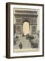 Postcard Depicting the Arc De Triomphe on the Champs-Elysees-null-Framed Photographic Print