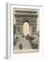 Postcard Depicting the Arc De Triomphe on the Champs-Elysees-null-Framed Photographic Print