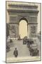 Postcard Depicting the Arc De Triomphe on the Champs-Elysees-null-Mounted Photographic Print