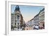 Postcard Depicting the Avenue Andrassy in Budapest, Hungary, 1913-null-Framed Giclee Print