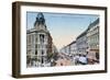 Postcard Depicting the Avenue Andrassy in Budapest, Hungary, 1913-null-Framed Giclee Print