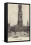 Postcard Depicting the Belfry of Bruges-null-Framed Stretched Canvas