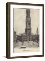 Postcard Depicting the Belfry of Bruges-null-Framed Photographic Print