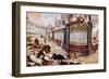 Postcard Depicting the Bloody Games in the Arena in Rome, Illustration from "Quo Vadis," 1910-Jan Styka-Framed Giclee Print