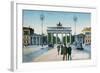 Postcard Depicting the Brandenburg Gate in Berlin-null-Framed Giclee Print