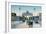 Postcard Depicting the Brandenburg Gate in Berlin-null-Framed Giclee Print