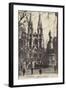 Postcard Depicting the Eglise Des Reformes and the Monument Des Mobiles-null-Framed Photographic Print