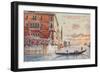 Postcard Depicting the Facade and Terrace of the Grunwald Grand Hotel D'Italie-null-Framed Giclee Print